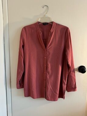 Eileen Fisher Dusty Rose Button-Down Shirt